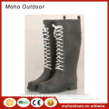 High Heel wellington boots shoelace style women Rubber Rain Boots